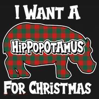 I Want A Hippopotamus For Christmas Buffalo Plaid Hippo Women's Hoodie thumb 2