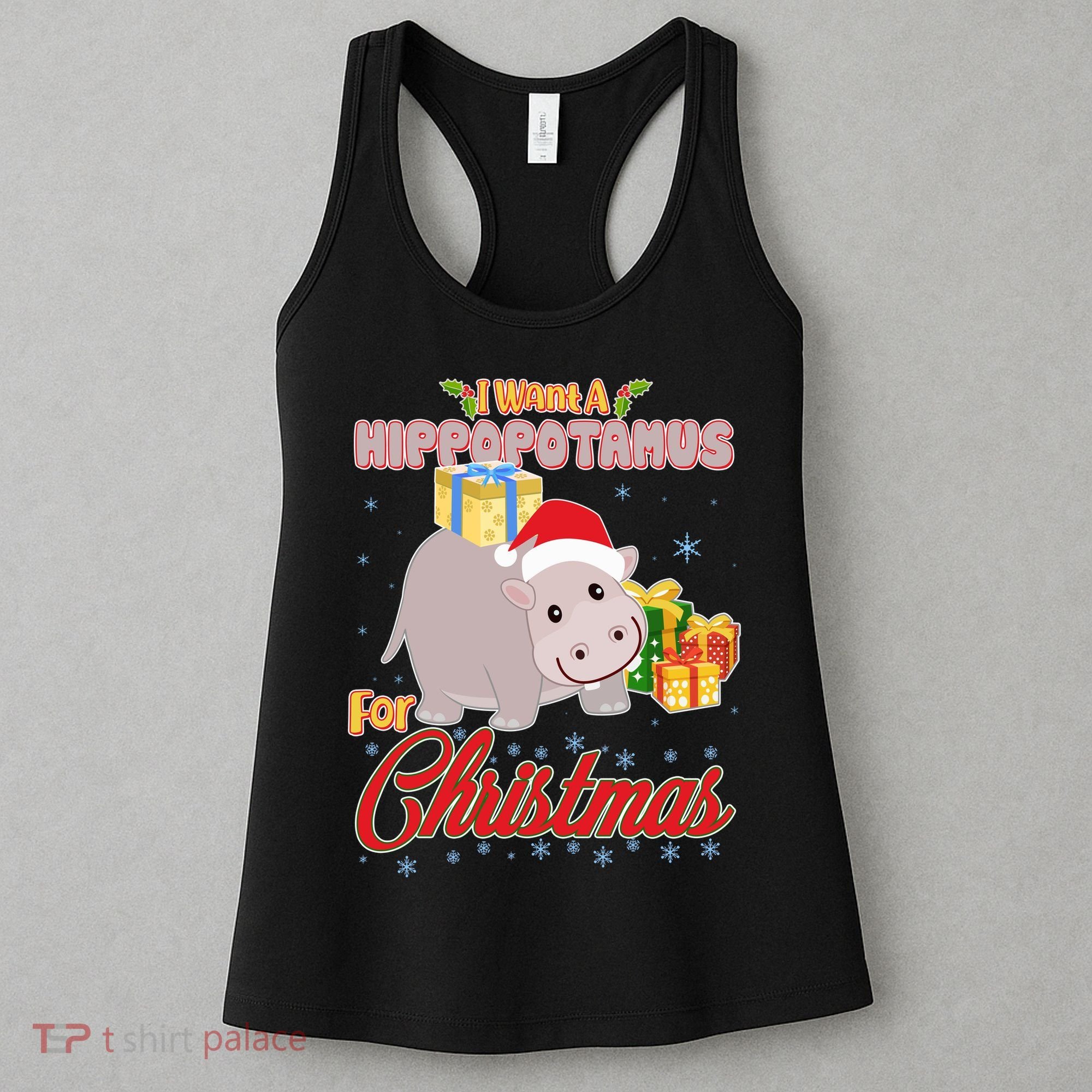 I Want A Hippopotamus for Christmas Classic Song Women's Tank Top