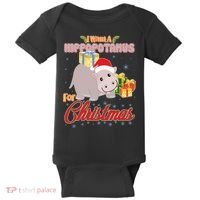 I Want A Hippopotamus for Christmas Classic Song Baby Bodysuit thumb 0