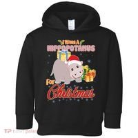 I Want A Hippopotamus for Christmas Classic Song Toddler Hoodie thumb 0