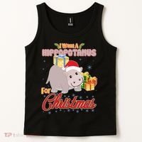 I Want A Hippopotamus for Christmas Classic Song Tank Top thumb 2