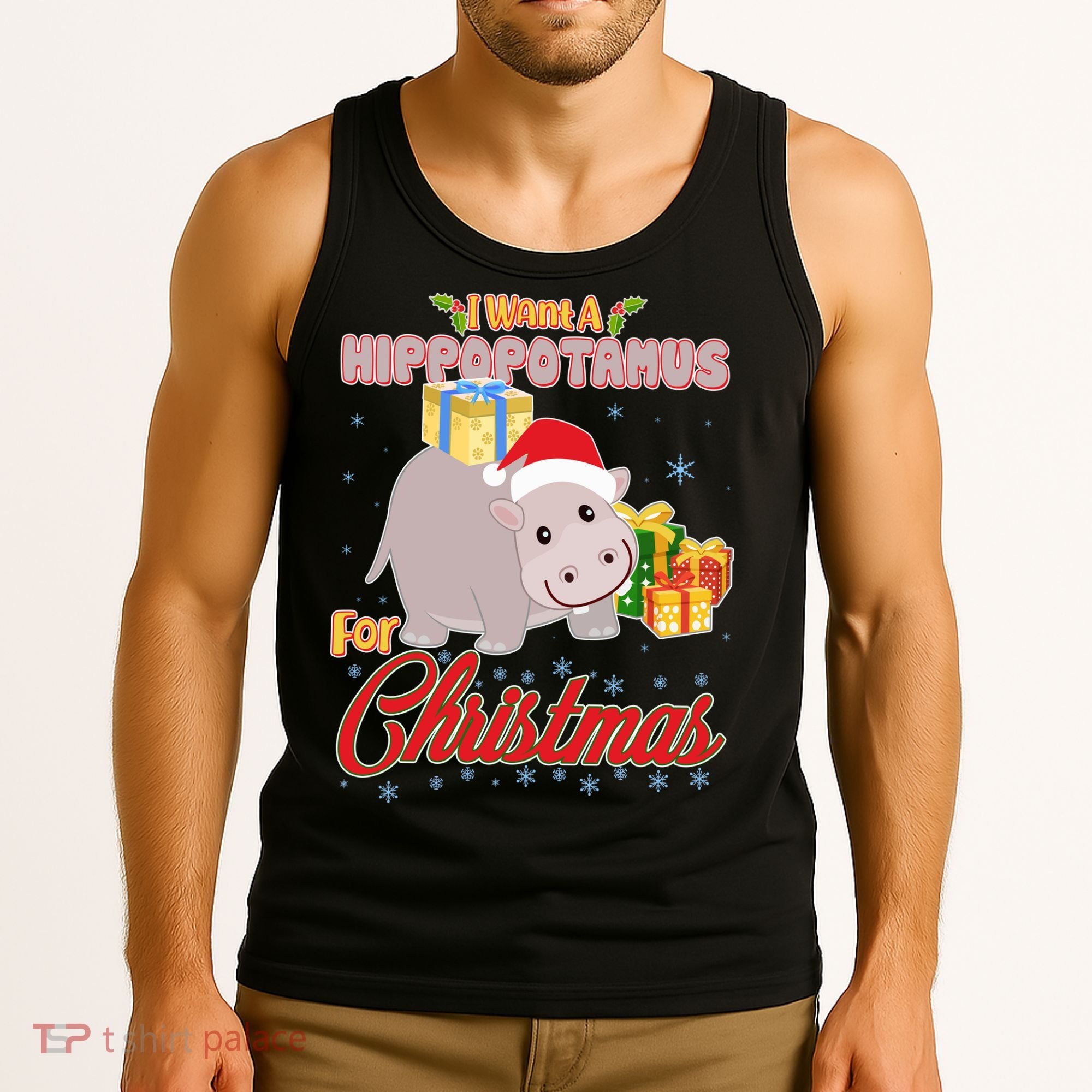 I Want A Hippopotamus for Christmas Classic Song Tank Top
