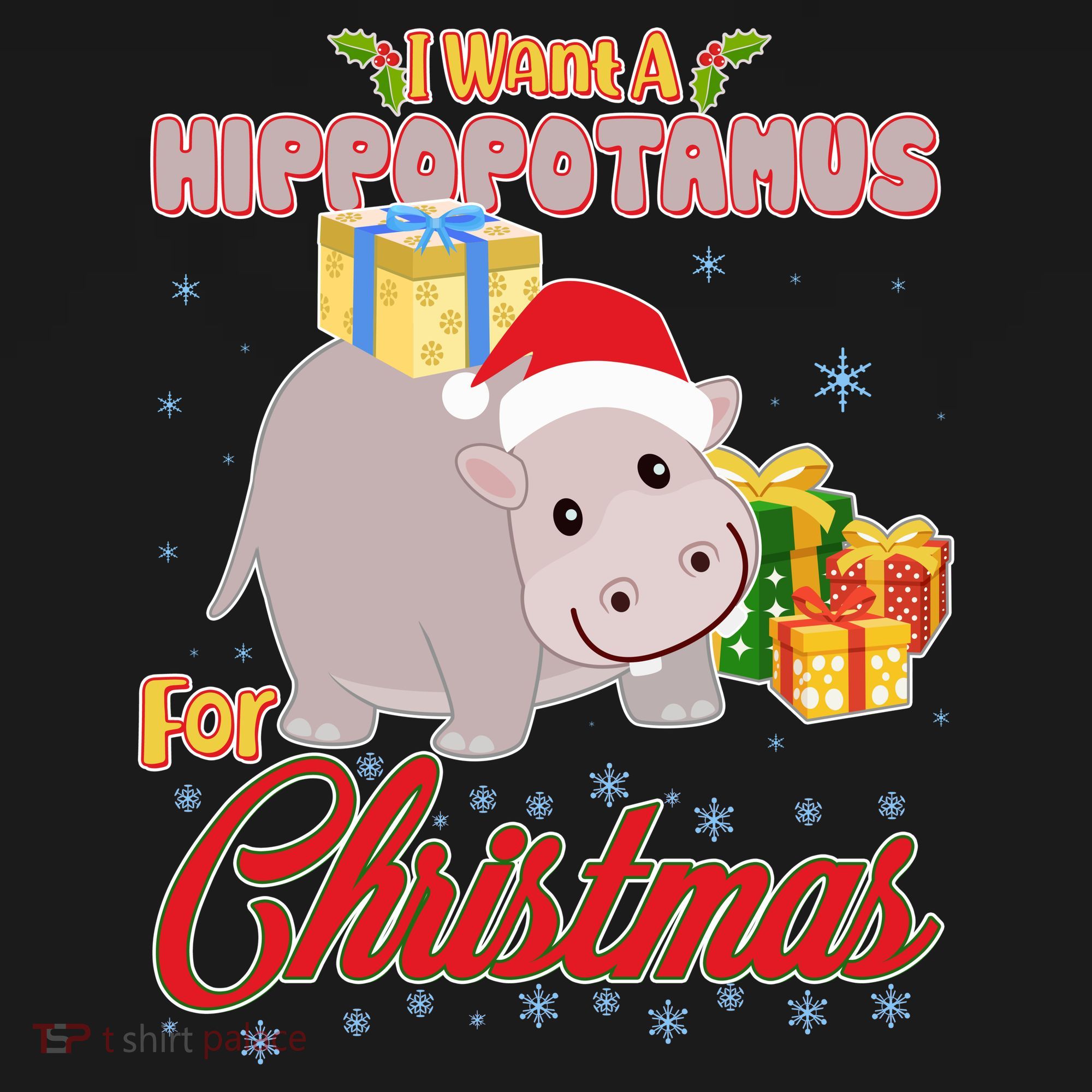 I Want A Hippopotamus for Christmas Classic Song Kids Long Sleeve Shirt