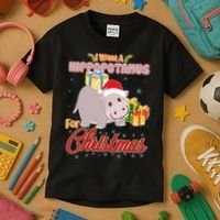 I Want A Hippopotamus for Christmas Classic Song Kids T-Shirt thumb 3