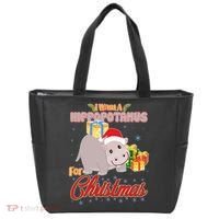 I Want A Hippopotamus for Christmas Classic Song Tote Bag thumb 0