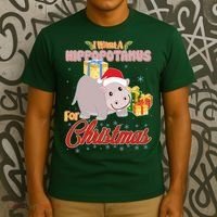 I Want A Hippopotamus for Christmas Classic Song T-Shirt thumb 3