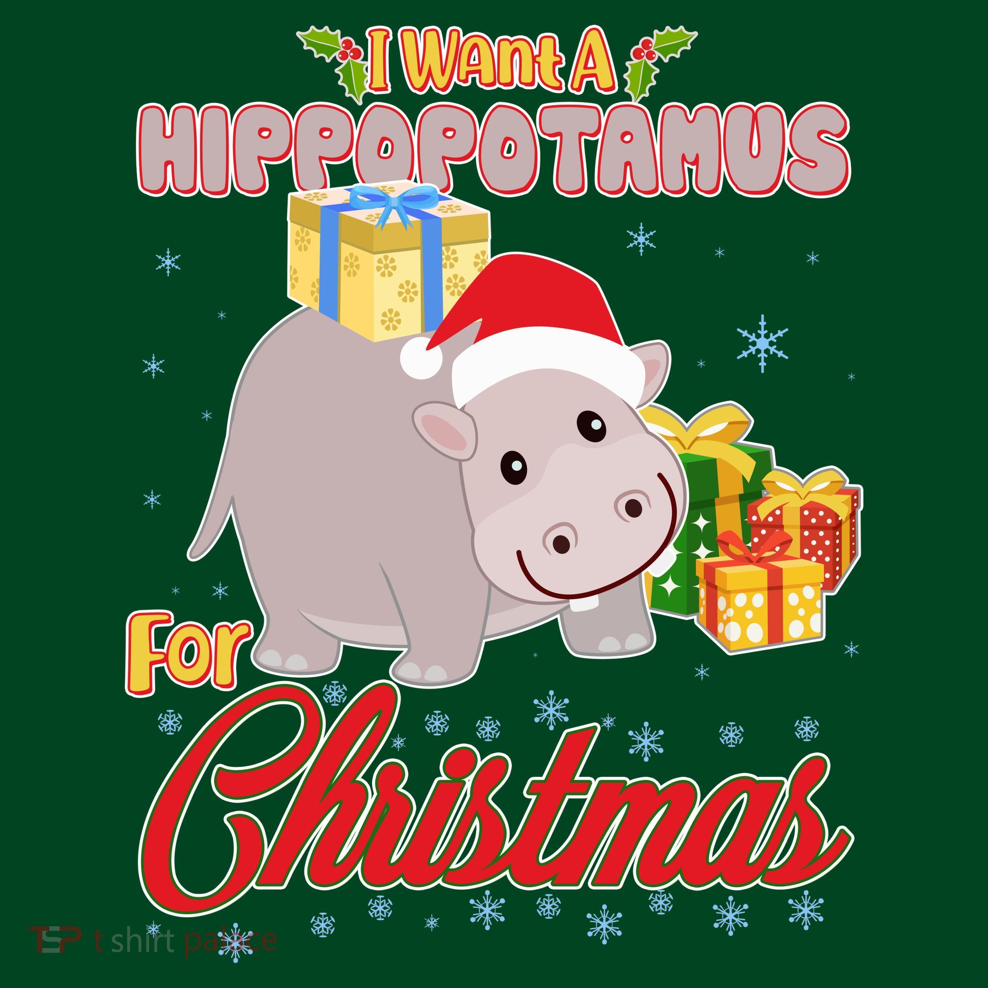 I Want A Hippopotamus for Christmas Classic Song Button