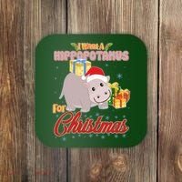 I Want A Hippopotamus for Christmas Classic Song Coaster thumb 0