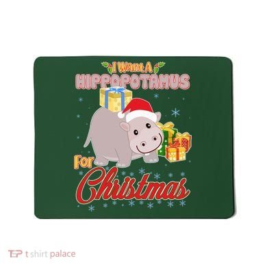 I Want A Hippopotamus for Christmas Classic Song Mousepad