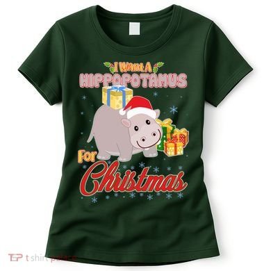 I Want A Hippopotamus for Christmas Classic Song Women's T-Shirt