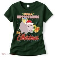 I Want A Hippopotamus for Christmas Classic Song Women's T-Shirt thumb 0