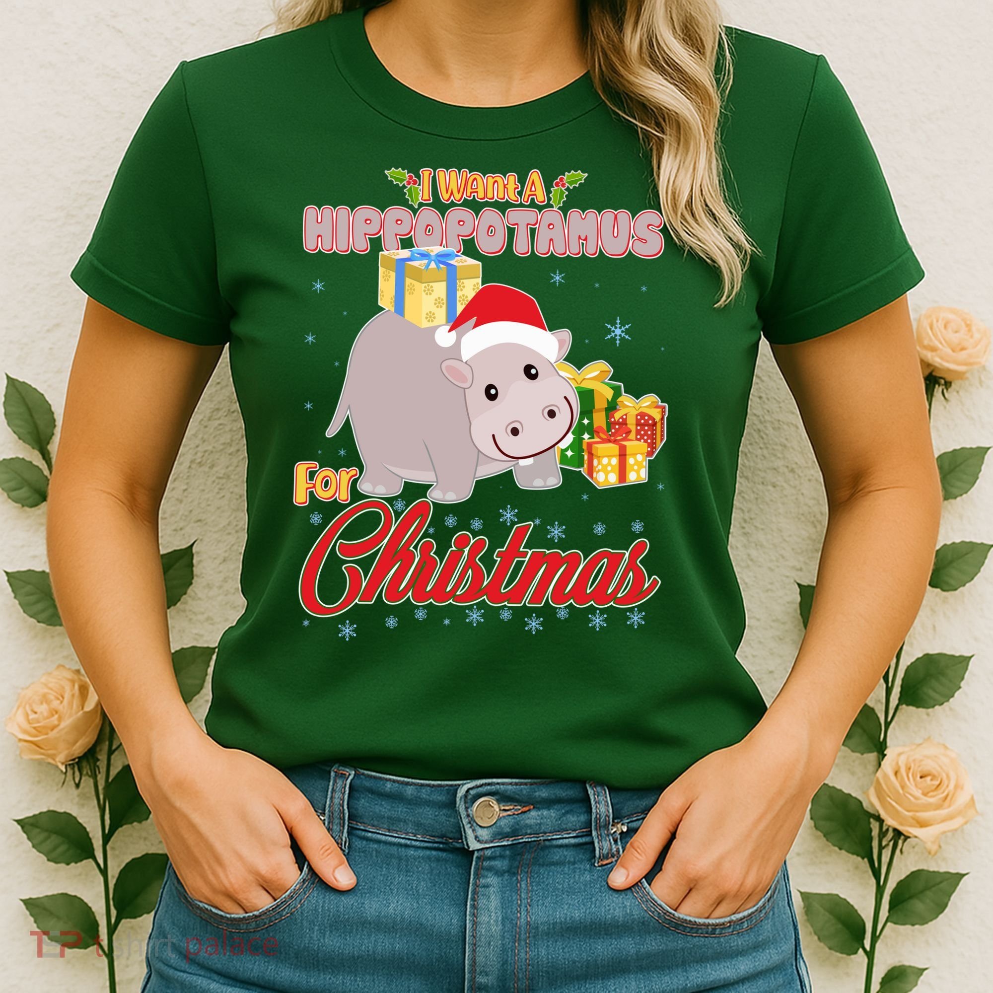 I Want A Hippopotamus for Christmas Classic Song Women's T-Shirt