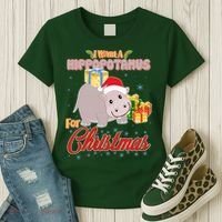 I Want A Hippopotamus for Christmas Classic Song Women's T-Shirt thumb 3