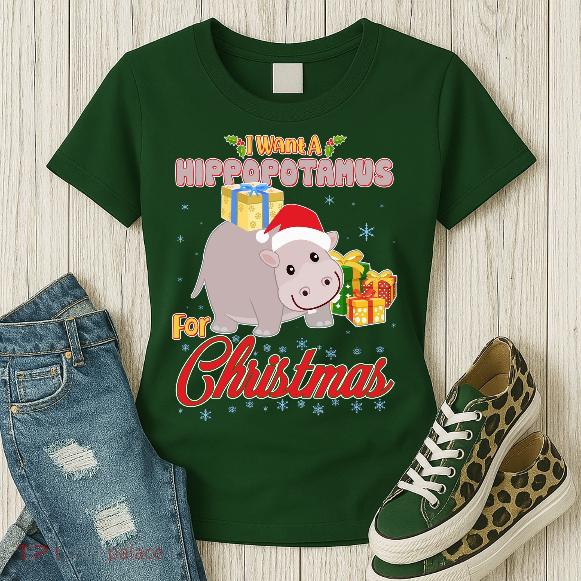 I Want A Hippopotamus for Christmas Classic Song Women's T-Shirt