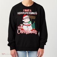 I Want A Hippopotamus For Christmas Ho Ho Ho Women's Sweatshirt thumb 0