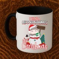 I Want A Hippopotamus For Christmas Ho Ho Ho Coffee Mug thumb 2