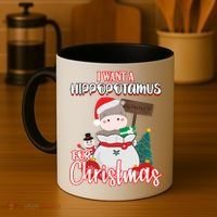 I Want A Hippopotamus For Christmas Ho Ho Ho Coffee Mug thumb 4