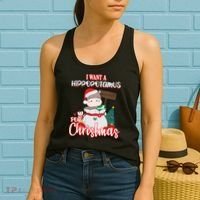 I Want A Hippopotamus For Christmas Ho Ho Ho Women's Tank Top thumb 2