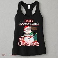 I Want A Hippopotamus For Christmas Ho Ho Ho Women's Tank Top thumb 3