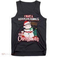 I Want A Hippopotamus For Christmas Ho Ho Ho Tank Top thumb 0