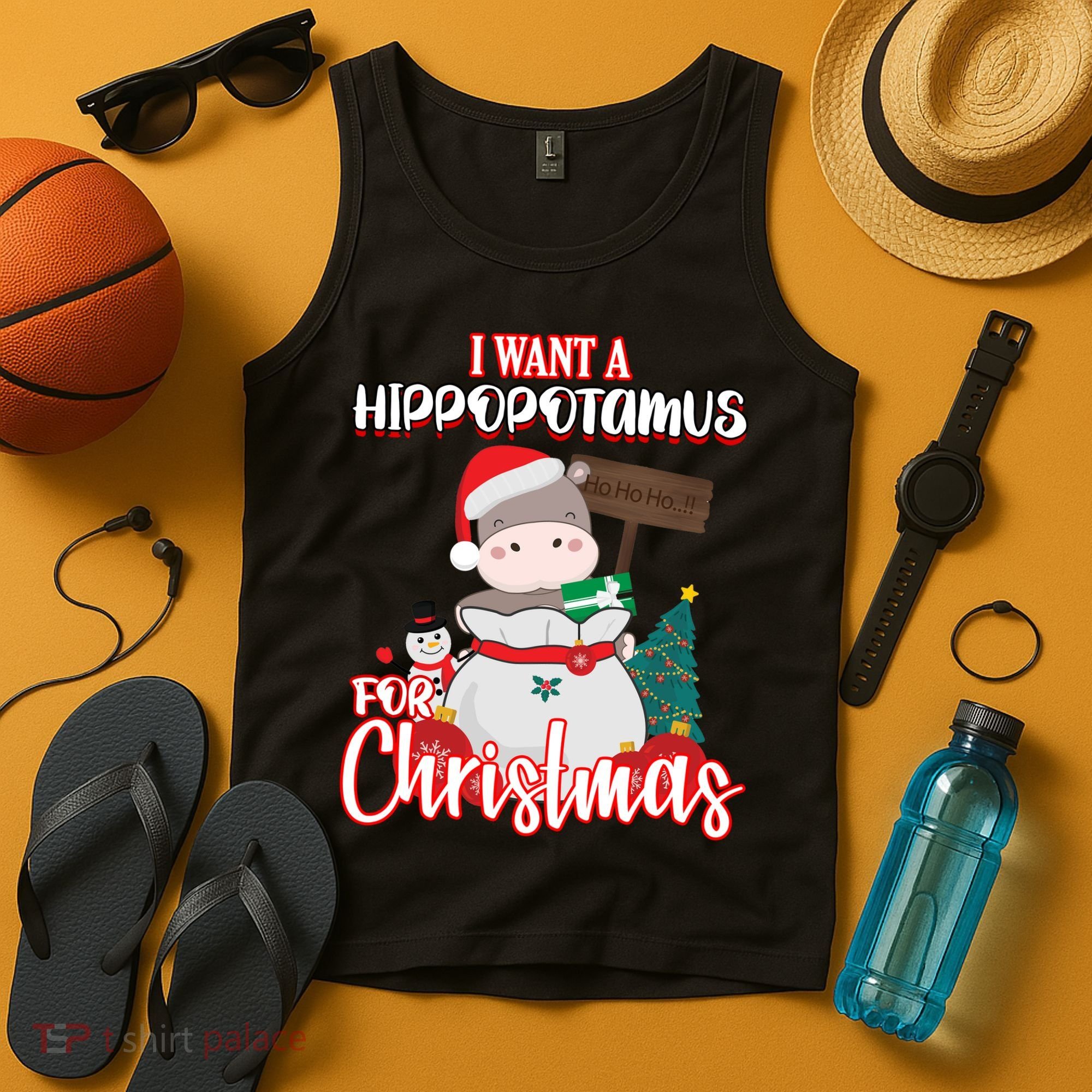 I Want A Hippopotamus For Christmas Ho Ho Ho Tank Top