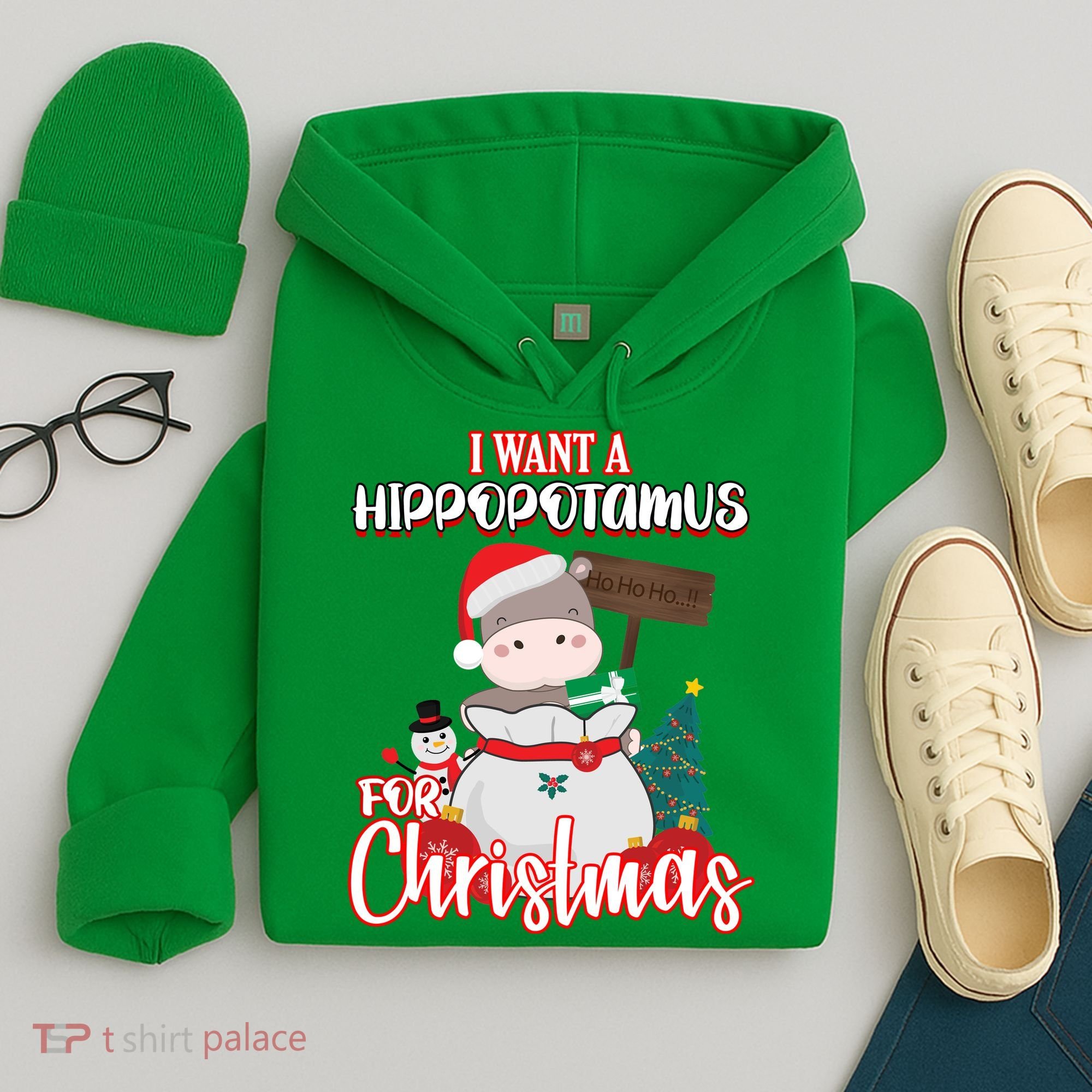 I Want A Hippopotamus For Christmas Ho Ho Ho Hoodie