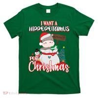 I Want A Hippopotamus For Christmas Ho Ho Ho T-Shirt thumb 0