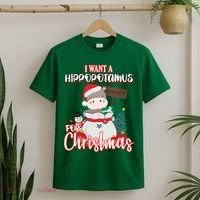 I Want A Hippopotamus For Christmas Ho Ho Ho T-Shirt thumb 2