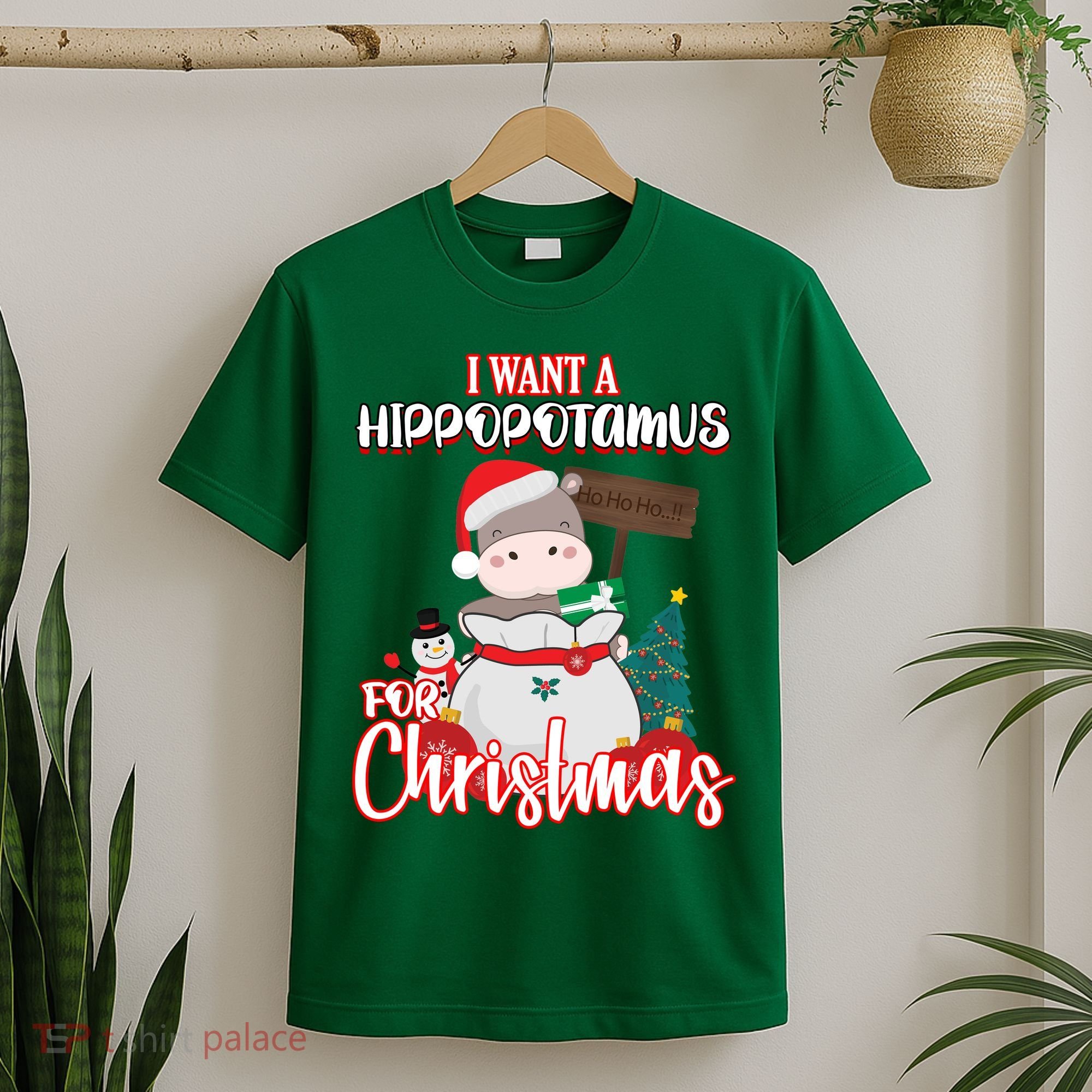 I Want A Hippopotamus For Christmas Ho Ho Ho T-Shirt