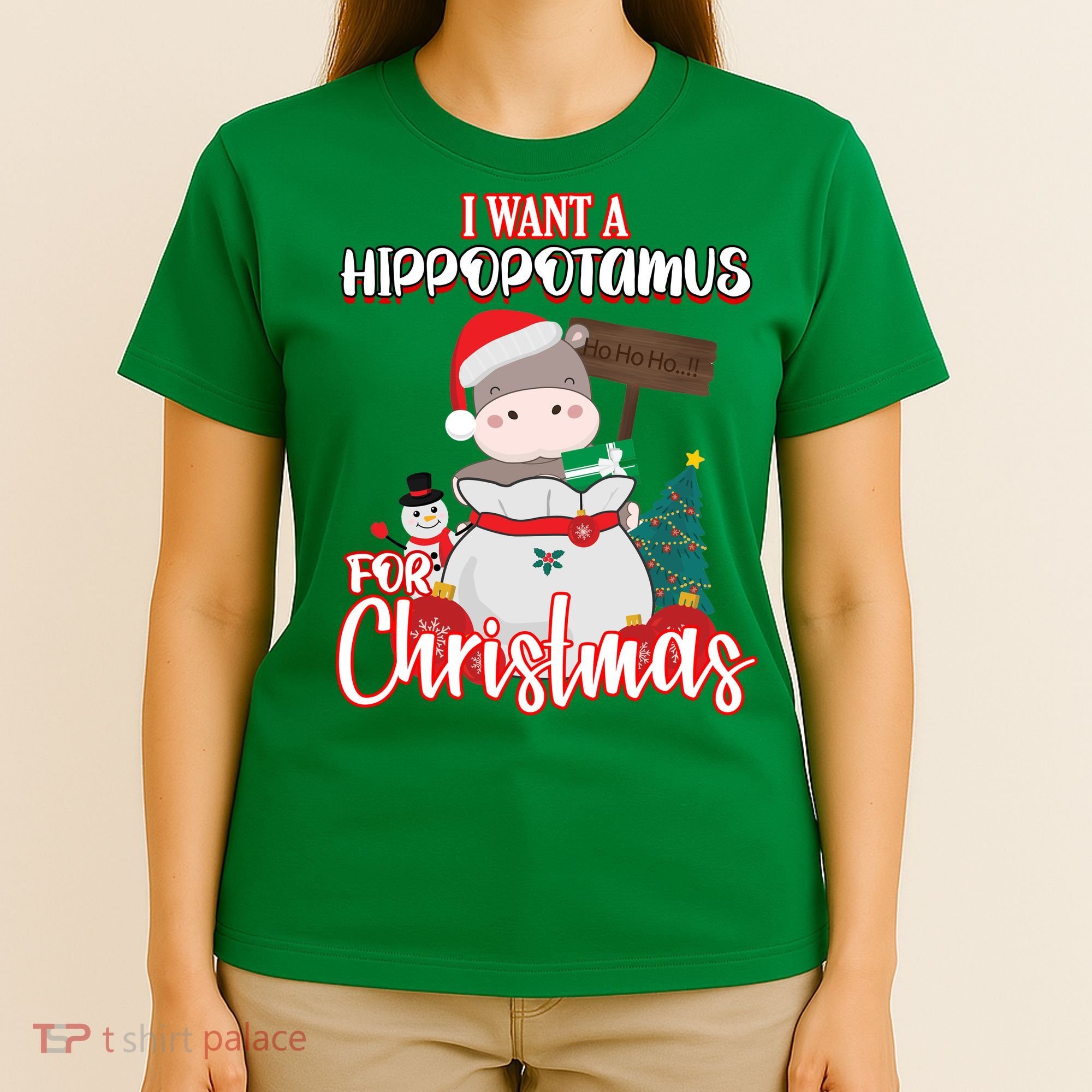 I Want A Hippopotamus For Christmas Ho Ho Ho T-Shirt