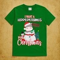 I Want A Hippopotamus For Christmas Ho Ho Ho T-Shirt thumb 5