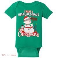 I Want A Hippopotamus For Christmas Ho Ho Ho Baby Bodysuit thumb 0