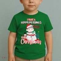 I Want A Hippopotamus For Christmas Ho Ho Ho Toddler T-Shirt thumb 2