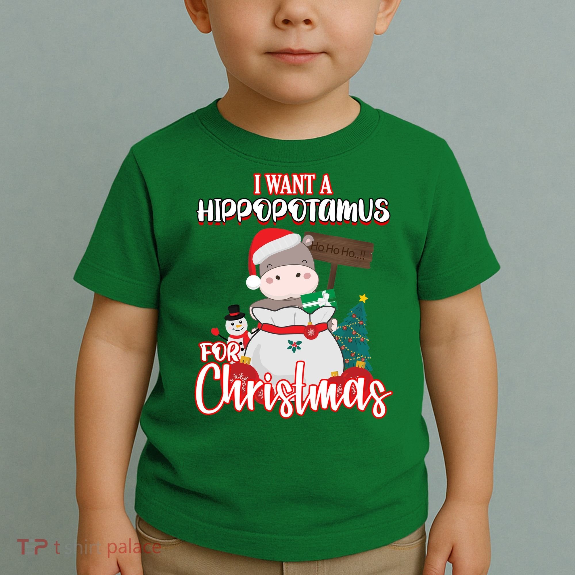 I Want A Hippopotamus For Christmas Ho Ho Ho Toddler T-Shirt