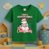I Want A Hippopotamus For Christmas Ho Ho Ho Toddler T-Shirt thumb 3