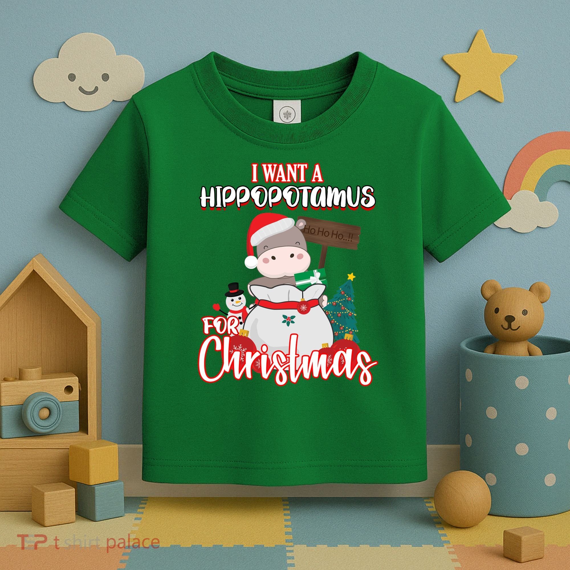 I Want A Hippopotamus For Christmas Ho Ho Ho Toddler T-Shirt