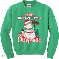 I Want A Hippopotamus For Christmas Ho Ho Ho Kids Sweatshirt thumb 0