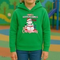 I Want A Hippopotamus For Christmas Ho Ho Ho Kids Hoodie thumb 3