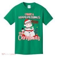 I Want A Hippopotamus For Christmas Ho Ho Ho Kids T-Shirt thumb 0