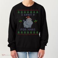 I Want A Hippopotamus For Christmas Ugly Women's Sweatshirt thumb 0