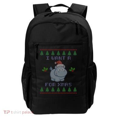 I Want A Hippopotamus For Christmas Ugly Backpack