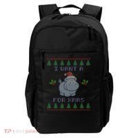 I Want A Hippopotamus For Christmas Ugly Backpack thumb 0