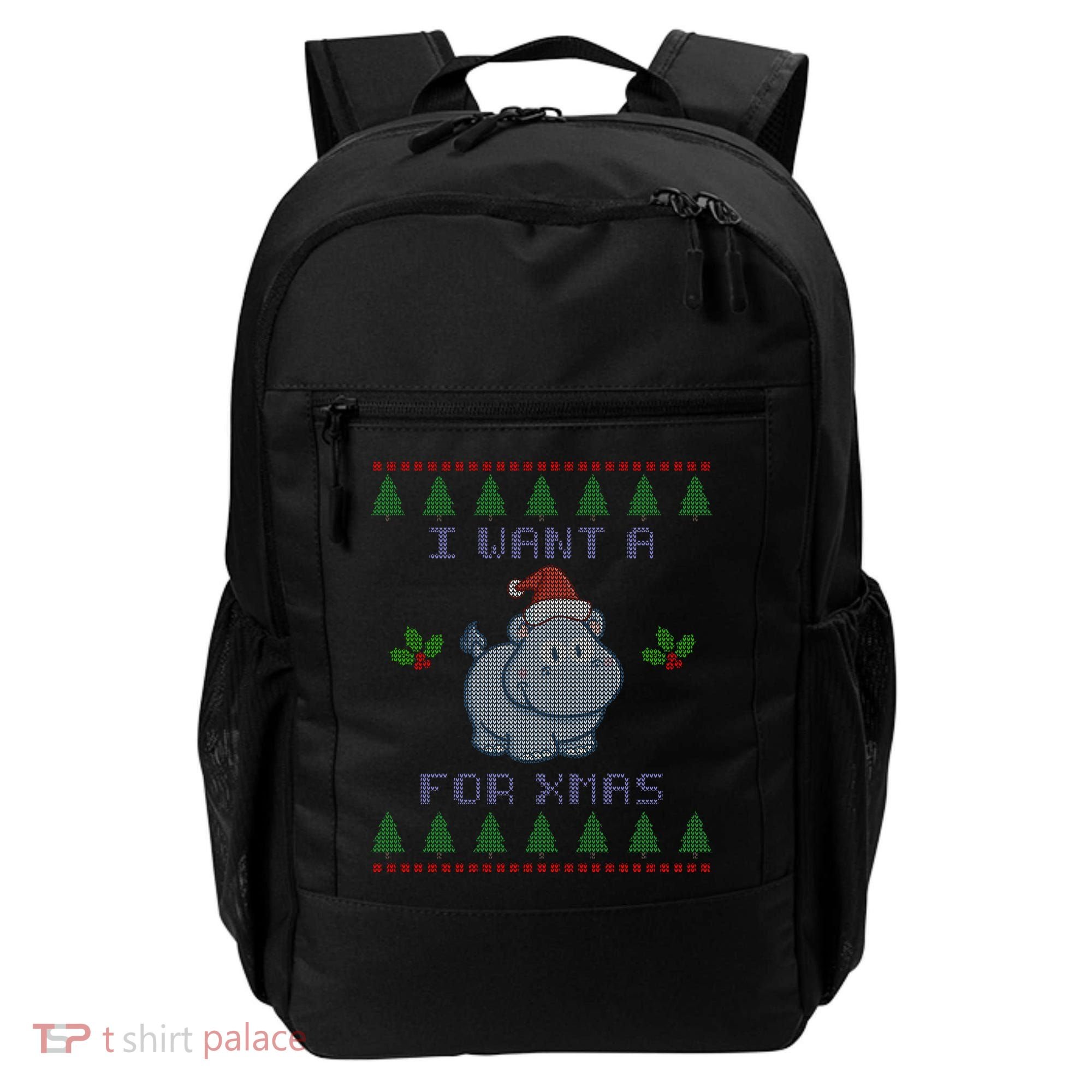 I Want A Hippopotamus For Christmas Ugly Backpack