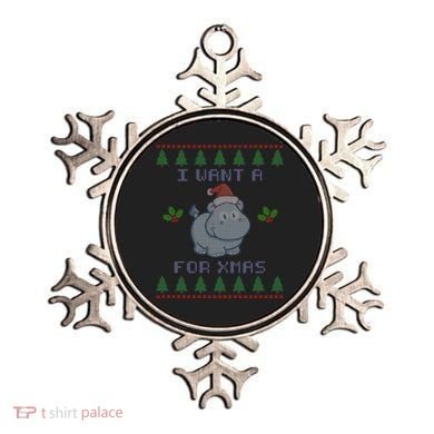 I Want A Hippopotamus For Christmas Ugly Ornament