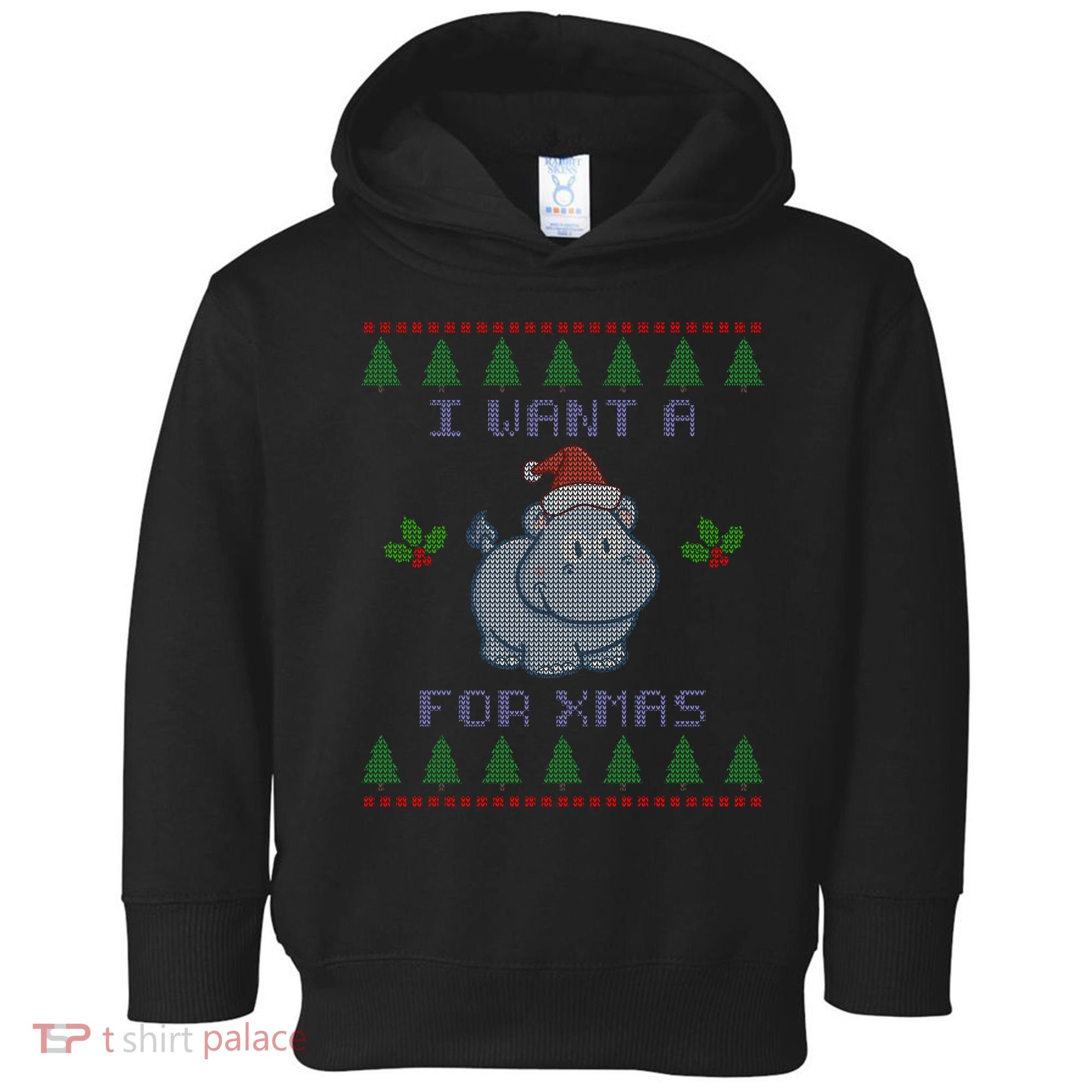 I Want A Hippopotamus For Christmas Ugly Toddler Hoodie