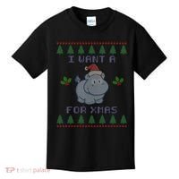 I Want A Hippopotamus For Christmas Ugly Kids T-Shirt thumb 0