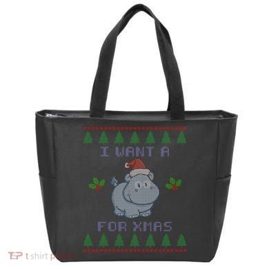 I Want A Hippopotamus For Christmas Ugly Tote Bag
