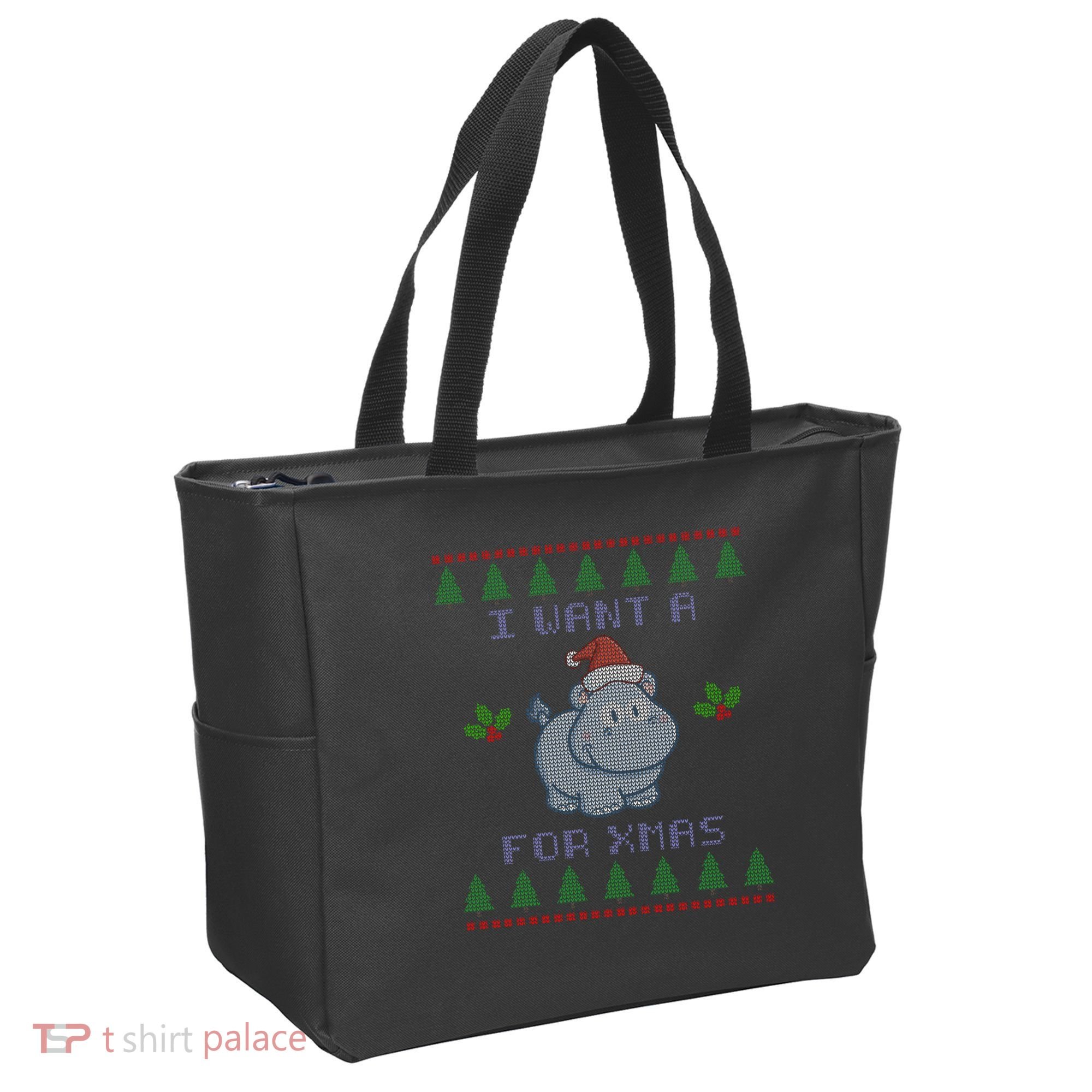 I Want A Hippopotamus For Christmas Ugly Tote Bag