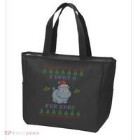 I Want A Hippopotamus For Christmas Ugly Tote Bag thumb 3