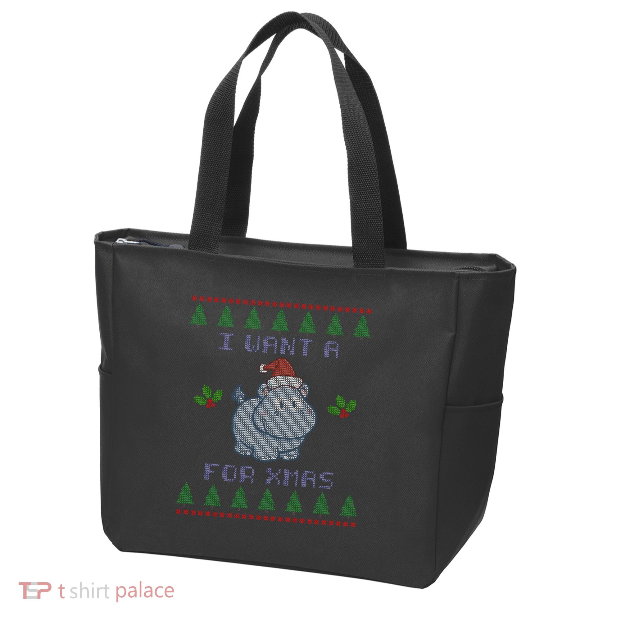 I Want A Hippopotamus For Christmas Ugly Tote Bag